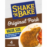 Shake 'N Bake Original Pork Seasoned Coating Mix Value Size, Box, Packets Perspective: Main