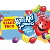 Kool Aid Jammers Tropical Punch Kids Drink 0% Juice Box Pouches Value Pack