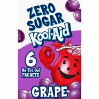 Kool Aid Zero Sugar Grape Purple Powdered Soft Drink Mix On the Go Packets Perspective: Main