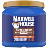 Maxwell House House Blend Medium Roast Ground Coffee, Canister Perspective: Main