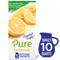 Crystal Light Pure Lemonade Naturally Flavored Powdered Drink Mix Perspective: Main