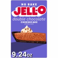 Jell-O No Bake Double Chocolate Cheesecake Dessert Kit with Filling Mix & Crust Mix