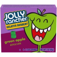 Jolly Rancher Green Apple Gelatin Dessert Mix, Box Perspective: Main