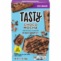 Tasty No Bake Choco Mocha Dessert Kit with Filling Mix Crust Mix & Fudge Topping Perspective: Main