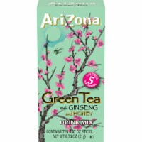 ARIZONA Green Tea with Ginseng and Honey Naturally Flavored Powdered Drink Mix Perspective: Main