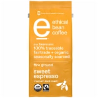 Ethical Bean Sweet Espresso Medium Dark Roast Fairtrade Organic Ground Coffee, Bag Perspective: Main
