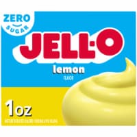 Jell-O Lemon Flavor Zero Sugar Instant Reduced Calorie Pudding & Pie Filling Mix, Box Perspective: Main