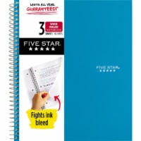 Mead® Five Star 3-Subject Wide Rule Notebook - 100 Sheets - Assorted