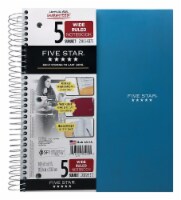 Five Star® 5 Subject Wide Ruled Notebook - Blue Perspective: Main