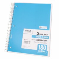 Spiral 5 Subject Notebook, WR, 180 shts