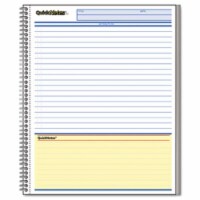 Mead Cambridge Wirebound Business Notebook- Ruled- Letter- White- 80 Sheets/Pad