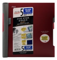 Five Star® 5 Subject College Ruled Notebook - Red Perspective: Main