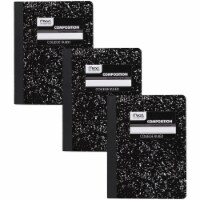 Mead 38111 Notebook College Ruled Double Sided Sheets Paper 1 Unit 3 Count Black Marble