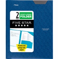 Five Star® Advance Pocket & Prong Folder - Blue Perspective: Main