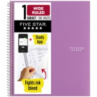 Five Star® Wide Rules 100 Sheet 1 Subject Notebook Perspective: Main