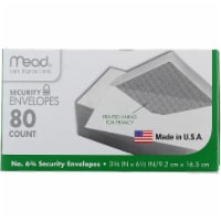 Mead Boxed Envelopes 3.625 X6.5 80/Pkg-Security #6