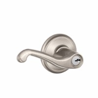 Schlage Flair Satin Nickel Entry Lever ANSI Grade 2 KA4 1-3/4 in. Schlage Flair Satin Nickel Entry Lever ANSI Grade 2 KA4 1-3/4 in.