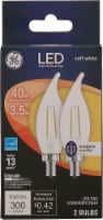 GE 3.5-Watt (40-Watt) Decorative Bent Tip Candelabra Base CAC LED Light Bulbs Perspective: Main