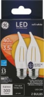 GE LED 3.5-Watt (40-Watt) Soft White Clear Finish Decorative Bent Tip Light Bulb
