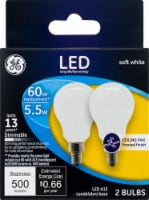 GE 5.5-Watt (60-Watt) Ceiling Fan Candelabra Base A15 LED Light Bulbs Perspective: Main