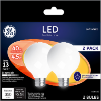 GE LED 4.5-Watt (40-Watt) Decorative Globe G25 Soft White Light Bulbs Perspective: Main