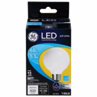 GE 6.5-Watt (60-Watt) Decorative Globe Soft White LED G25 Light Bulb Perspective: Main