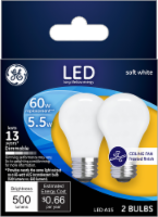 GE 5.5-Watt (60-Watt) Medium Base A15 LED Ceiling Fan Light Bulbs Perspective: Main