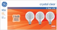 GE Crystal Clear 40-Watt Globe Light Bulbs Perspective: Main