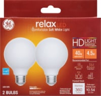 GE Relax 4.5-Watt (40-Watt) Globe G25 LED Light Bulbs