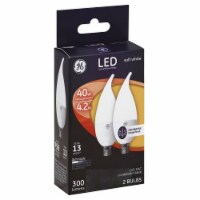 GE 4.2-Watt (40-Watt) LED CAC Candelabra Base Bent Tip Light Bulbs Perspective: Main