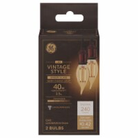 GE LED Vintage Style Amber Glass Warm Candle Light Lightbulbs