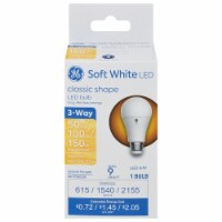 GE Soft White LED 50/100/150W 3 Classic Shape Light Bulb Perspective: Main