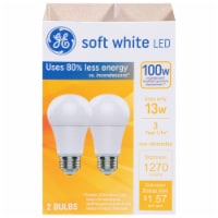 GE 13W - 100W LED Light Bulb - Soft White