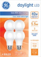 GE Daylight LED 5.5 Watt (40 Watt) Light Bulbs Perspective: Main