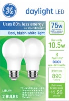 GE Daylight LED 10.5 Watt (75 Watt) Light Bulbs Perspective: Main