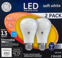 GE 6-Watt (40-Watt) A19 LED Light Bulbs