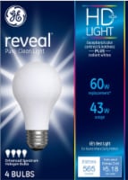 GE Reveal® HD+ 43 Watt A19 Soft White Halogen Bulb