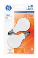 GE 40 watts A15 A-Line Incandescent Bulb E12 (Candelabra) Soft White 2 pk - Total Qty: 6; Perspective: Main