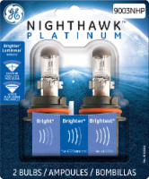 GE Nighthawk™ Platinum 9003 NHP/BP2 Halogen Replacement Headlight Bulbs Perspective: Main