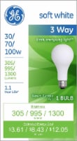 GE SoftWhite Light Bulb 3-Way 30/70/100 Watt Light Bulb Perspective: Main