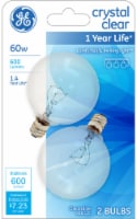 GE 60-Watt Candelabra Base Globe G16.5 Light Bulbs Perspective: Main