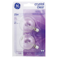 GE Crystal Clear 25-Watt Decorative Candelabra Base Light Bulbs Perspective: Main