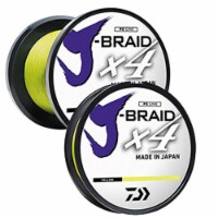 Daiwa JB4U30-300FY Daiwa J-Braid X4 300 Yard Spool 30LB Test - Fluorescent Yllw