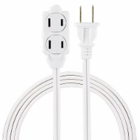 GE 6' 3-Outlet Polarized Indoor Extension Cord White Perspective: Main