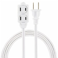 GE 6' 3-Outlet Polarized Indoor Extension Cord White