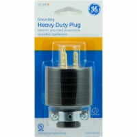 GE Grounding Heavy Duty Plug - Black Perspective: Main