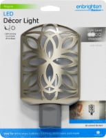GE LED Decor Flower Pattern Brushed Nickel Night Light