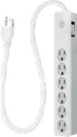 GE 4-Outlet and Dual USB Charging Surge Protector - White