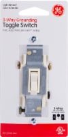 GE 3-Way Grounding Toggle Switch - Light Almond