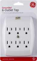 GE Grounded 6 Outlets - White